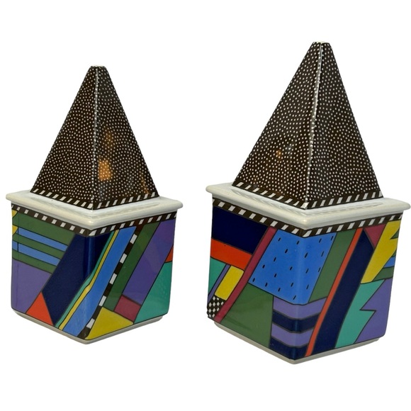 VTG Rosenthal Barbara Brenner METROPOL New Wave Salt & Pepper Shakers HTF - Picture 8 of 9